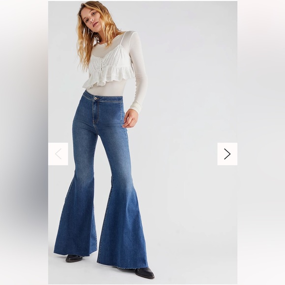 Free People Denim - 18. FREE PEOPLE | Just Float On Flare Jeans in Jericho Blue